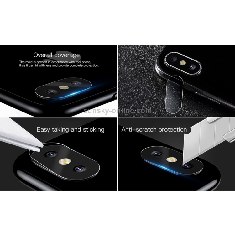 For iPhone X 2pcs Baseus 0.15mm Transparent Rear Camera Lens Protector Tempered Glass Protective Film (Transparent) For iPhone X 2pcs Baseus 0.15mm Transparent Rear Camera Lens Protector Tempered Glass Protective Film (Transparent)