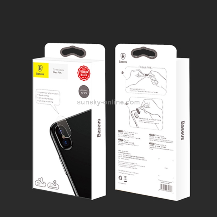For iPhone X 2pcs Baseus 0.15mm Transparent Rear Camera Lens Protector Tempered Glass Protective Film (Transparent) For iPhone X 2pcs Baseus 0.15mm Transparent Rear Camera Lens Protector Tempered Glass Protective Film (Transparent)