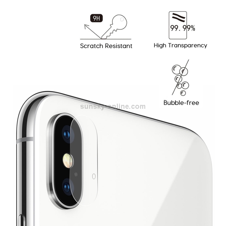 For iPhone X 2pcs ENKAY Hat-Prince 0.2mm 9H Hardness 2.15D Curved Explosion-proof Rear Camera Lens Protector Tempered Glass Protective Film For iPhone X 2pcs ENKAY Hat-Prince 0.2mm 9H Hardness 2.15D Curved Explosion-proof Rear Camera Lens Protector Tempered Glass Protective Film