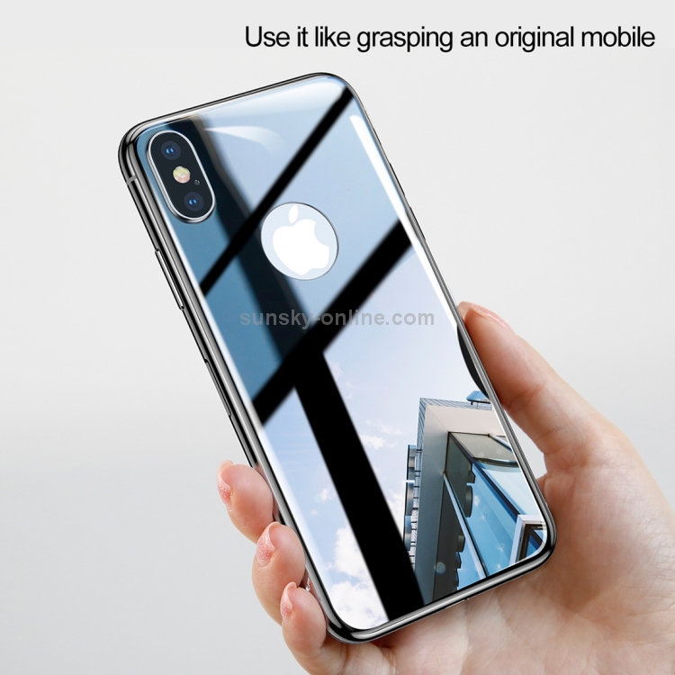 For iPhone X Baseus 4D Arc Edge Tempered Glass Protector Back Screen Film(Grey) For iPhone X Baseus 4D Arc Edge Tempered Glass Protector Back Screen Film(Grey)