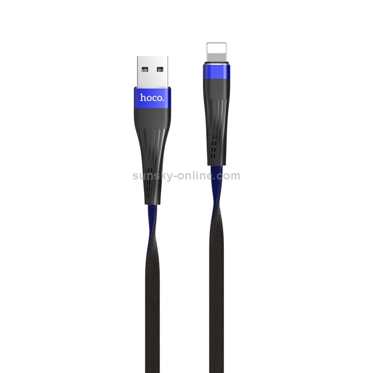 hoco U39 Nylon Braided Flat Cord 2.4A Max USB to 8 Pin Data Sync Charging Cable, Length: 1.2m hoco U39 Nylon Braided Flat Cord 2.4A Max USB to 8 Pin Data Sync Charging Cable, Length: 1.2m