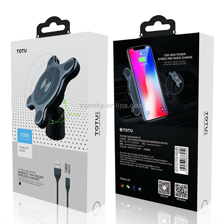 TOTUDESIGN 10W Max Dual-use Dashboard Car Air Vent Mount Magnetic Phone Holder Wireless Charger TOTUDESIGN 10W Max Dual-use Dashboard Car Air Vent Mount Magnetic Phone Holder Wireless Charger