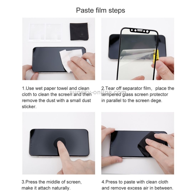 For iPhone X Baseus 0.23mm Soft Edge Anti-peeping Tempered Glass Film(White) For iPhone X Baseus 0.23mm Soft Edge Anti-peeping Tempered Glass Film(White)