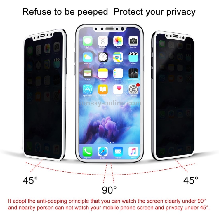 For iPhone X Baseus 0.23mm Soft Edge Anti-peeping Tempered Glass Film(White) For iPhone X Baseus 0.23mm Soft Edge Anti-peeping Tempered Glass Film(White)
