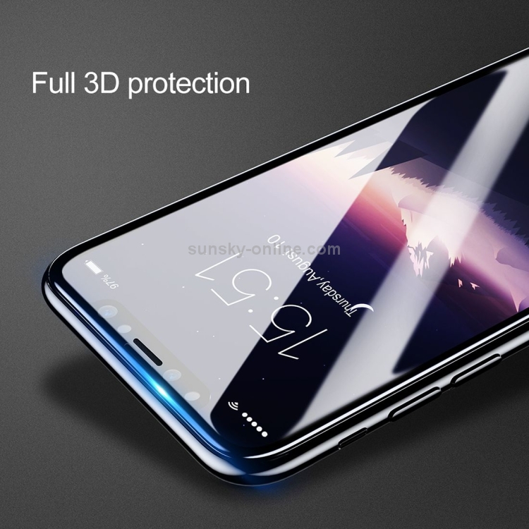 For iPhone X Baseus 0.3mm 9H Hardness 3D Silk-screen Tempered Glass Screen Film Protector(White) For iPhone X Baseus 0.3mm 9H Hardness 3D Silk-screen Tempered Glass Screen Film Protector(White)