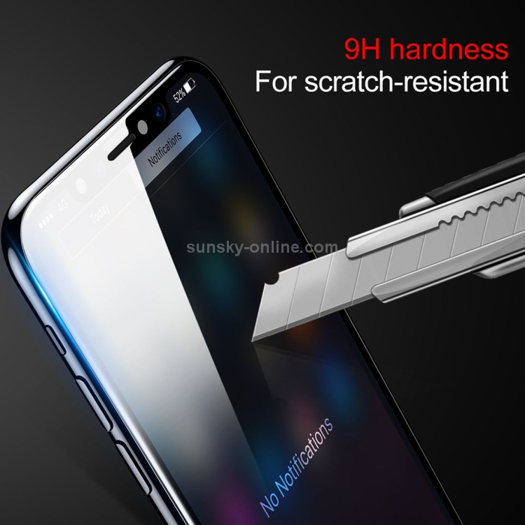 For iPhone X Baseus 0.3mm 9H Hardness 3D Silk-screen Tempered Glass Screen Film Protector(White) For iPhone X Baseus 0.3mm 9H Hardness 3D Silk-screen Tempered Glass Screen Film Protector(White)