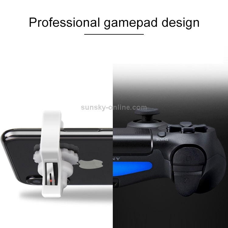 Eat Chicken Mobile Phone Trigger Shooting Controller Button Handle with Phone Holder (White) Eat Chicken Mobile Phone Trigger Shooting Controller Button Handle with Phone Holder (White)