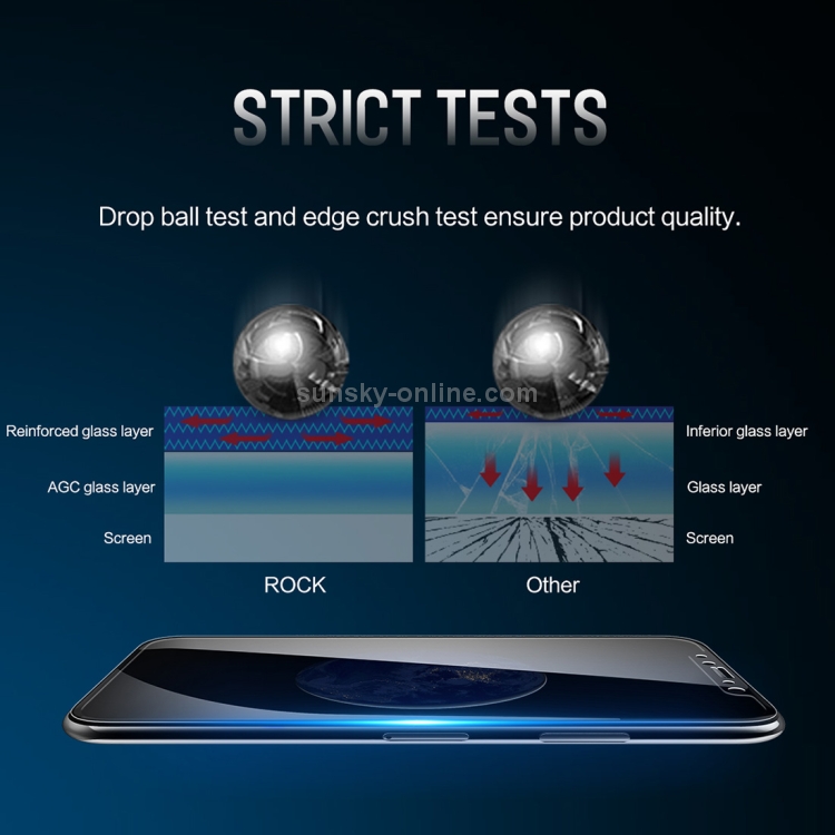 ROCK for iPhone X 9H Hardness 0.26mm 4D Curved Edge Tempered Glass Screen Protector ROCK for iPhone X 9H Hardness 0.26mm 4D Curved Edge Tempered Glass Screen Protector