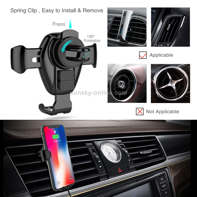 OCUBE S001 Wireless Charger Car Air Outlet Holder Charger,Support 4.7 inch to 6 inch Phones OCUBE S001 Wireless Charger Car Air Outlet Holder Charger,Support 4.7 inch to 6 inch Phones
