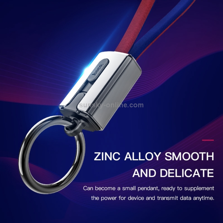 Hoco U36 Portable Weave USB to 8 Pin Data Sync Charging Cable, Max Length: 19cm Hoco U36 Portable Weave USB to 8 Pin Data Sync Charging Cable, Max Length: 19cm