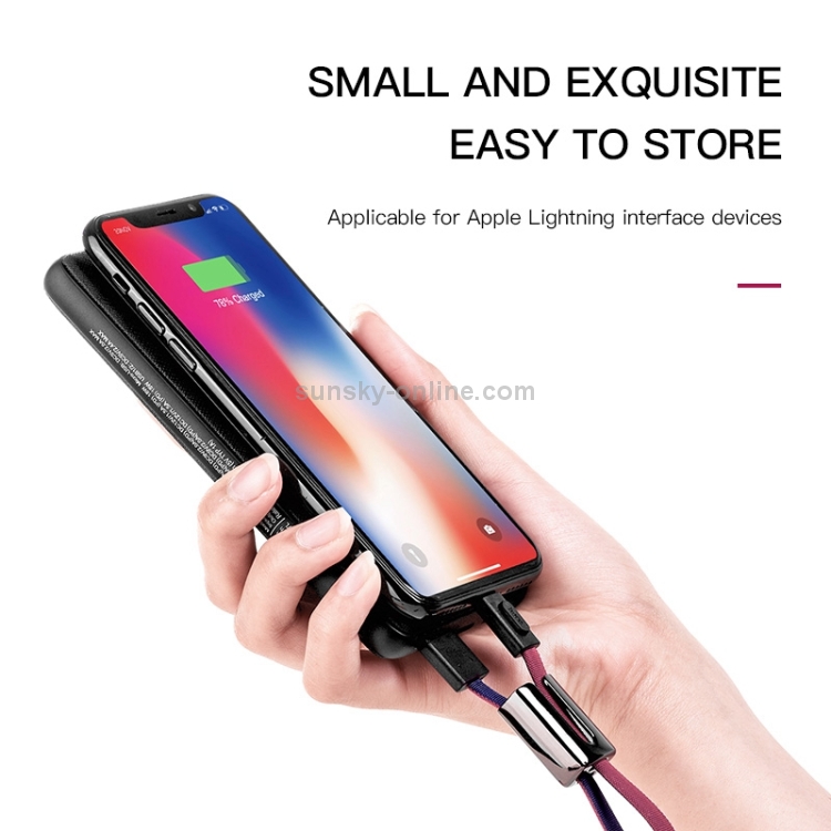 Hoco U36 Portable Weave USB to 8 Pin Data Sync Charging Cable, Max Length: 19cm Hoco U36 Portable Weave USB to 8 Pin Data Sync Charging Cable, Max Length: 19cm