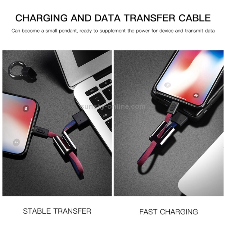 Hoco U36 Portable Weave USB to 8 Pin Data Sync Charging Cable, Max Length: 19cm Hoco U36 Portable Weave USB to 8 Pin Data Sync Charging Cable, Max Length: 19cm