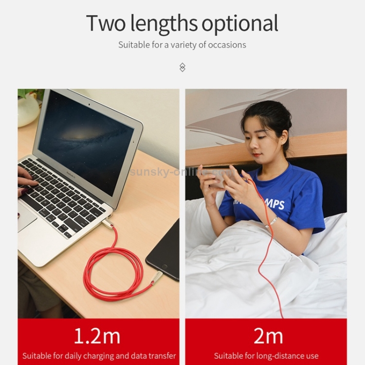 hoco U35 Nylon Braided Cord 2.4A Max USB to 8 Pin Data Sync Charging Cable with Breathing Light, Length: 1.2m hoco U35 Nylon Braided Cord 2.4A Max USB to 8 Pin Data Sync Charging Cable with Breathing Light, Length: 1.2m