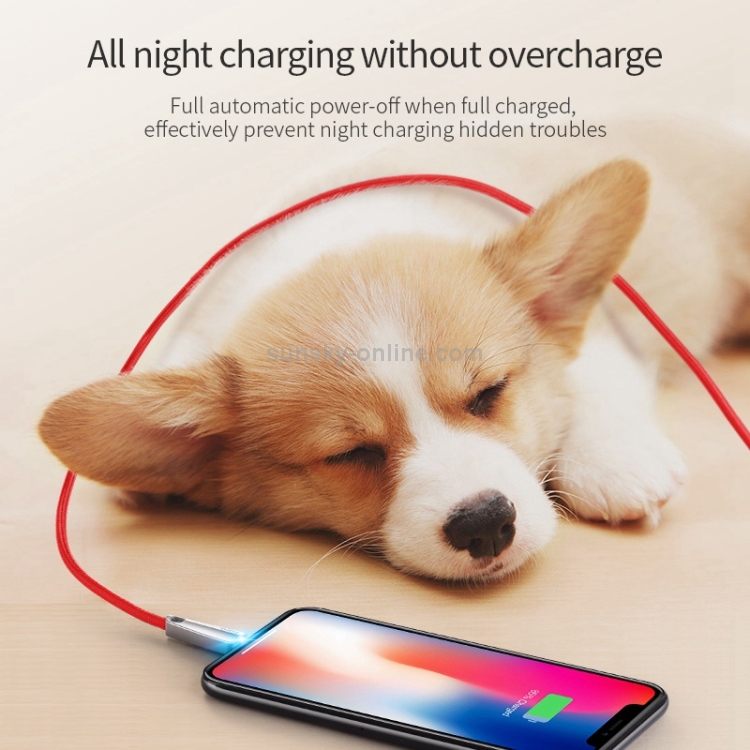 hoco U35 Nylon Braided Cord 2.4A Max USB to 8 Pin Data Sync Charging Cable with Breathing Light, Length: 1.2m hoco U35 Nylon Braided Cord 2.4A Max USB to 8 Pin Data Sync Charging Cable with Breathing Light, Length: 1.2m