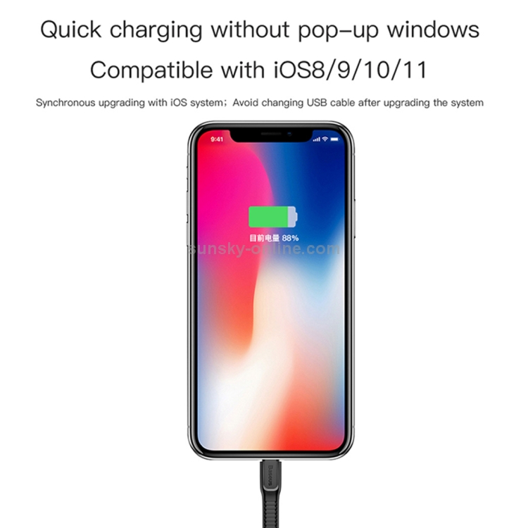 Baseus 1m Type-C to 8 Pin 18W (Max) Charging Data Cable, Support PD Quick Charge Baseus 1m Type-C to 8 Pin 18W (Max) Charging Data Cable, Support PD Quick Charge
