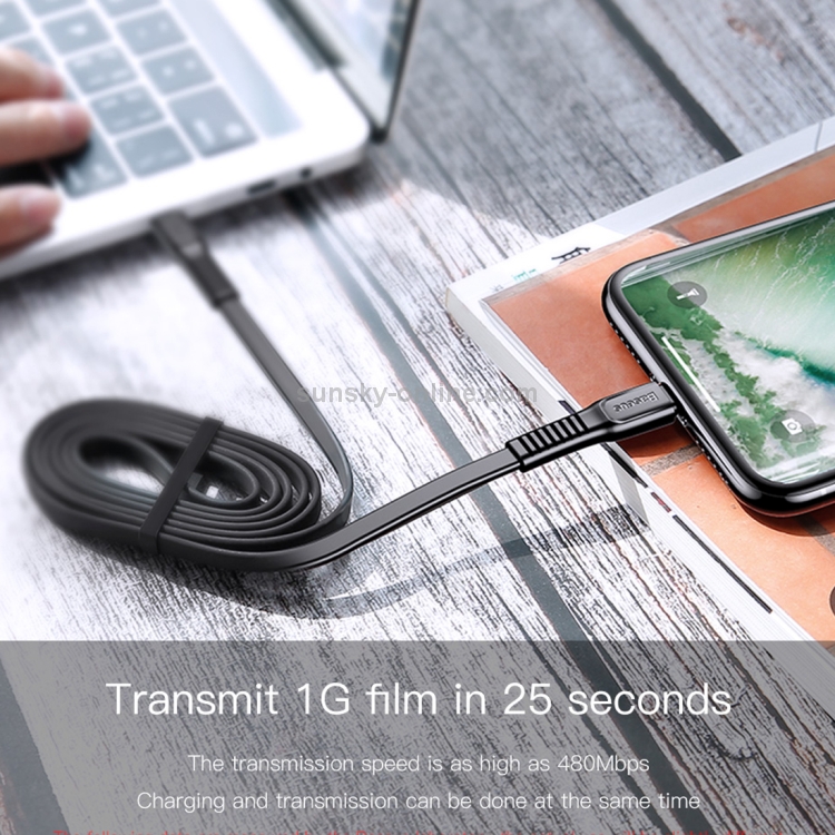 Baseus 2m Type-C to 8 Pin 18W (Max) Charging Data Cable, Support PD Quick Charge Baseus 2m Type-C to 8 Pin 18W (Max) Charging Data Cable, Support PD Quick Charge