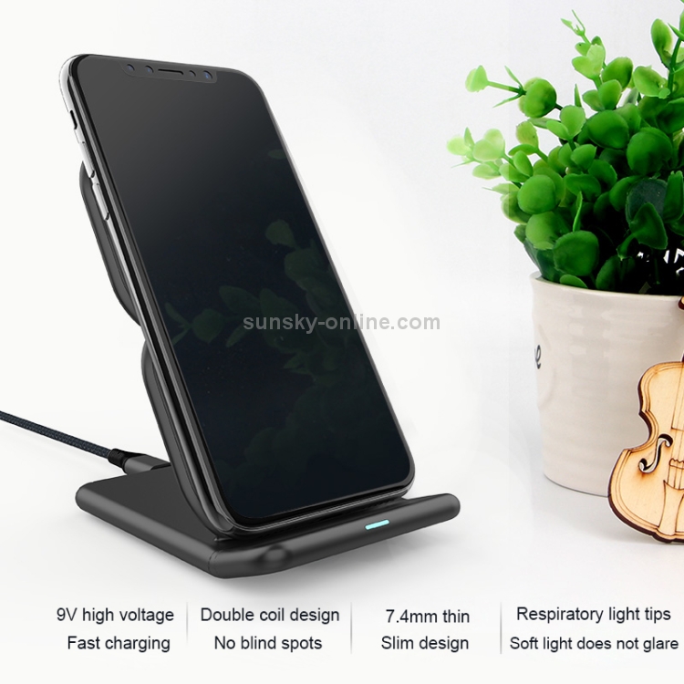 HAMTOD 8 Shape Design Dual Coil Design Qi Standard Holder Wireless Charger with Indicator Light, Support Fast Charging HAMTOD 8 Shape Design Dual Coil Design Qi Standard Holder Wireless Charger with Indicator Light, Support Fast Charging