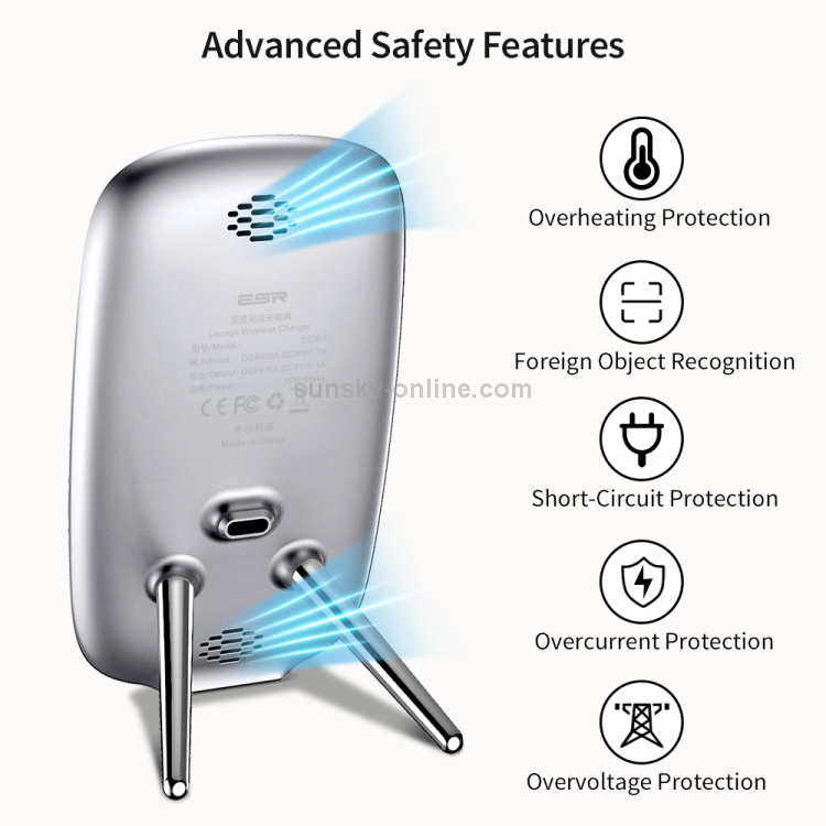 ESR 10W Max Fast Charge Qi Standard Lounge Wireless Charger ESR 10W Max Fast Charge Qi Standard Lounge Wireless Charger