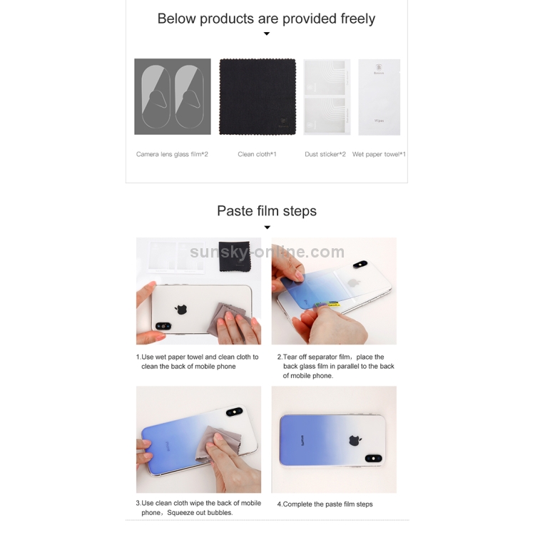 For iPhone X Baseus 9H Hardness 0.3mm Gradient Color Tempered Glass Back Screen Film(Black) For iPhone X Baseus 9H Hardness 0.3mm Gradient Color Tempered Glass Back Screen Film(Black)