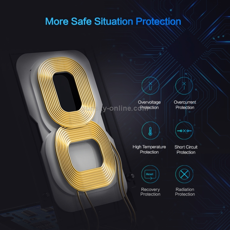 FLOVEME 10W Max ABS + PC Qi Wireless Charger Pad FLOVEME 10W Max ABS + PC Qi Wireless Charger Pad