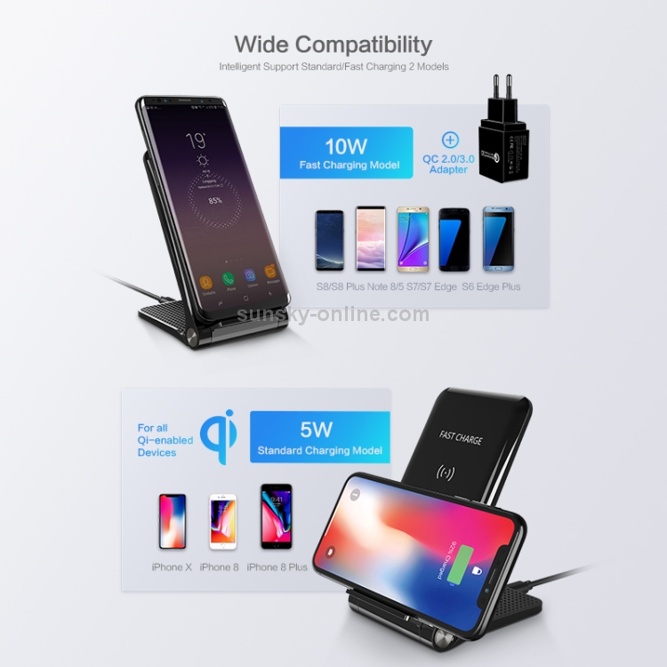 FLOVEME 10W Max ABS + PC Qi Wireless Charger Pad FLOVEME 10W Max ABS + PC Qi Wireless Charger Pad