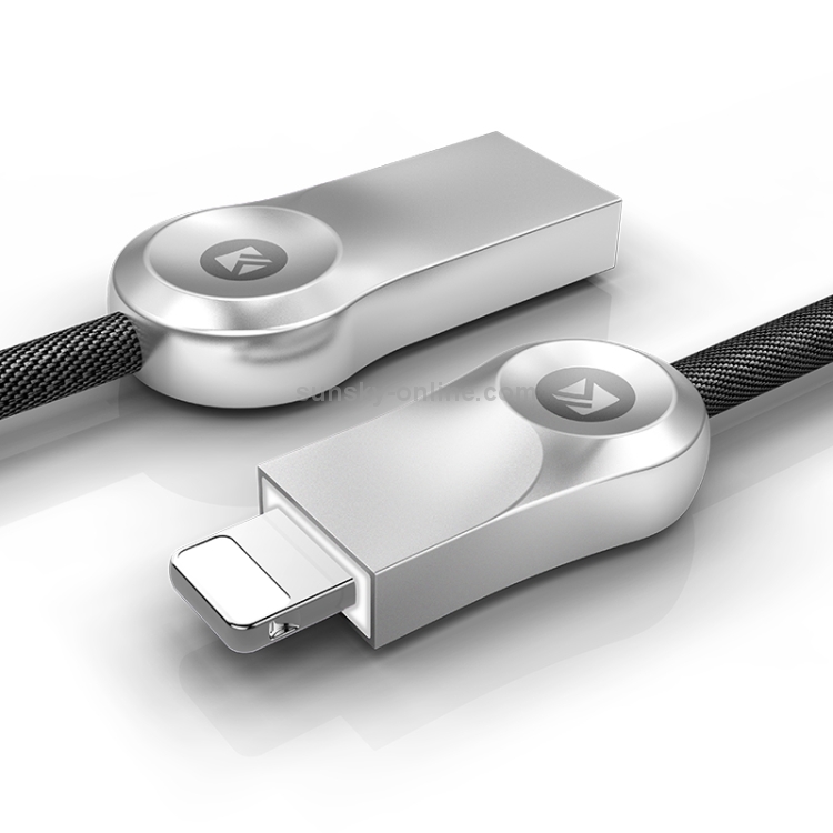 FLOVEME 1m 2.1A Output USB to 8 Pin Zinc Alloy Fast Charging & Data Transmission Cable with LED Light FLOVEME 1m 2.1A Output USB to 8 Pin Zinc Alloy Fast Charging & Data Transmission Cable with LED Light