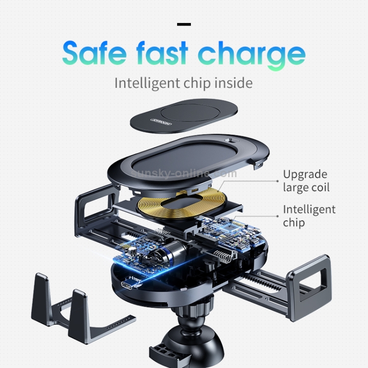 JOYROOM JR-ZS165 Automatic Sensing Qi Standard Wireless Car Charger Smart Car Mount JOYROOM JR-ZS165 Automatic Sensing Qi Standard Wireless Car Charger Smart Car Mount