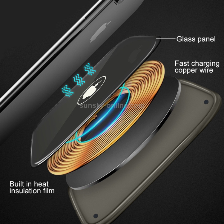 Ultra-thin Zinc Alloy + Glass Panel Qi Wireless Waterproof Charger Pad Ultra-thin Zinc Alloy + Glass Panel Qi Wireless Waterproof Charger Pad