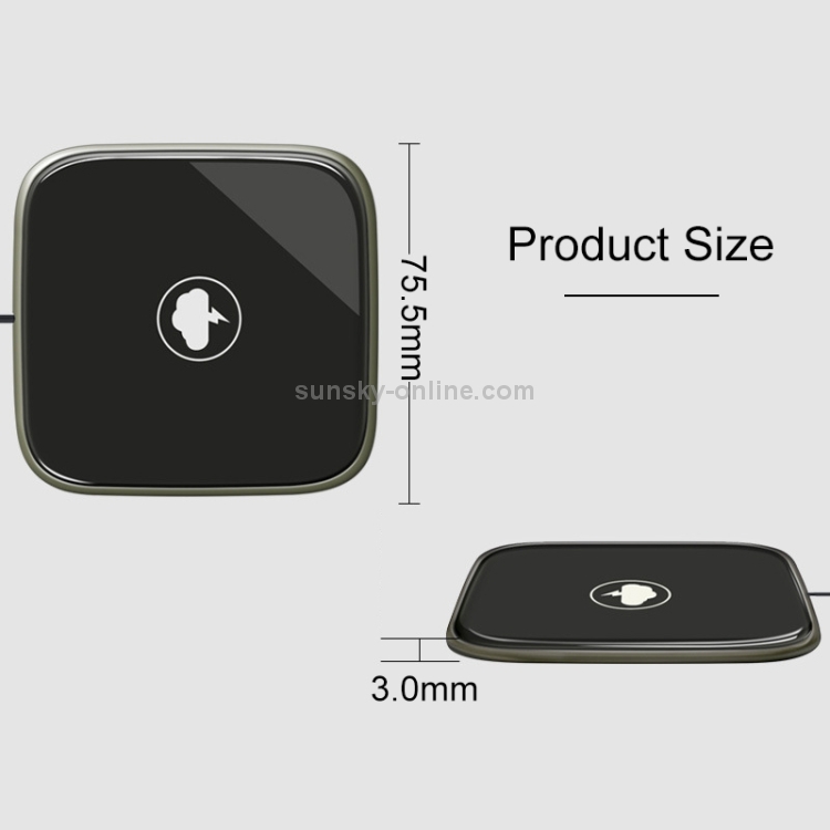Ultra-thin Zinc Alloy + Glass Panel Qi Wireless Waterproof Charger Pad Ultra-thin Zinc Alloy + Glass Panel Qi Wireless Waterproof Charger Pad