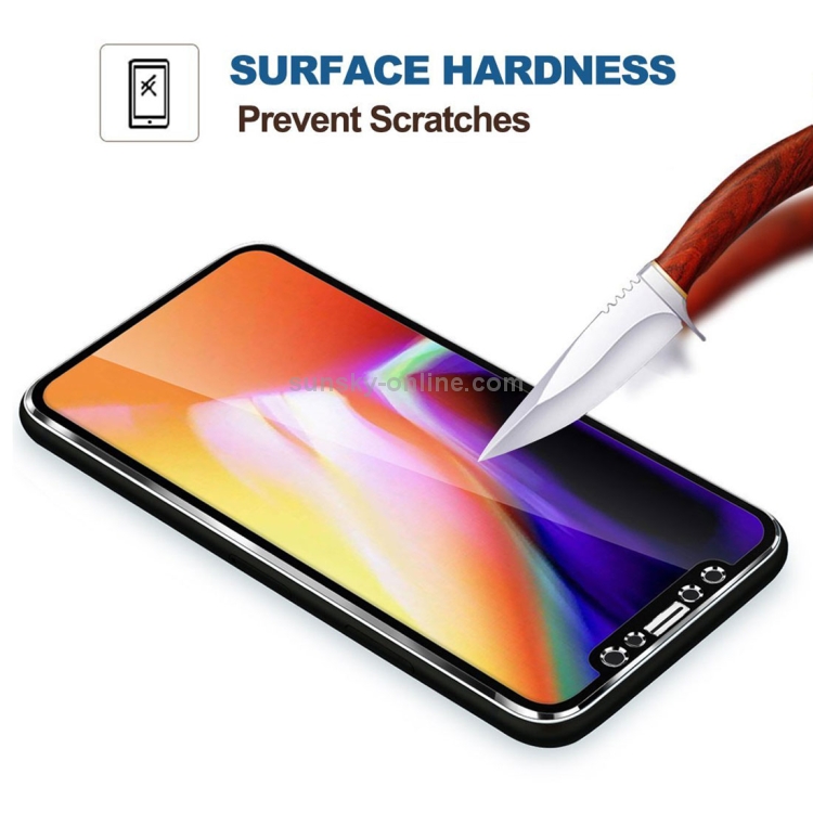 For iPhone X ENKAY Hat-Prince for iPhone X 0.2mm 9H Surface Hardness 3D Titanium Alloy Edge Full Coverage Front + Back Tempered Glass Screen Protector(Black)
