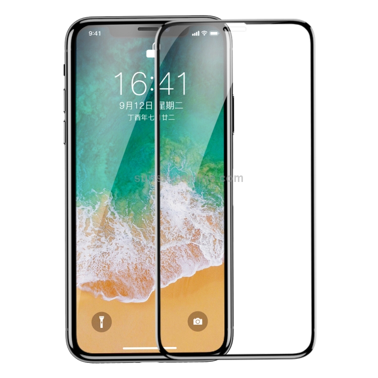 For iPhone X Baseus 0.23mm 3D HD Soft PET Edge Full Screen Tempered Glass Protector Film