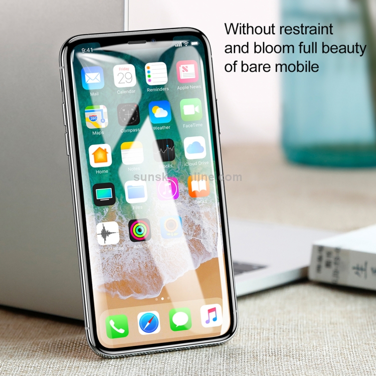 For iPhone X Baseus 0.23mm 3D HD Soft PET Edge Full Screen Tempered Glass Protector Film