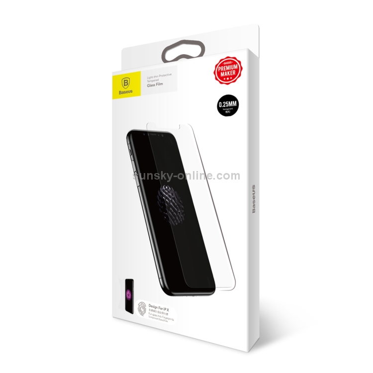 For iPhone X Baseus 0.25mm Transparent Anti-fingerprint Tempered Glass Screen Protector For iPhone X Baseus 0.25mm Transparent Anti-fingerprint Tempered Glass Screen Protector