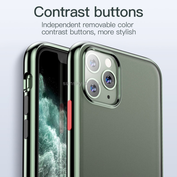 For iPhone 11 Pro TOTUDESIGN Soft Jane Pro Series Shockproof Electroplating TPU Protective Case (Green) For iPhone 11 Pro TOTUDESIGN Soft Jane Pro Series Shockproof Electroplating TPU Protective Case (Green)