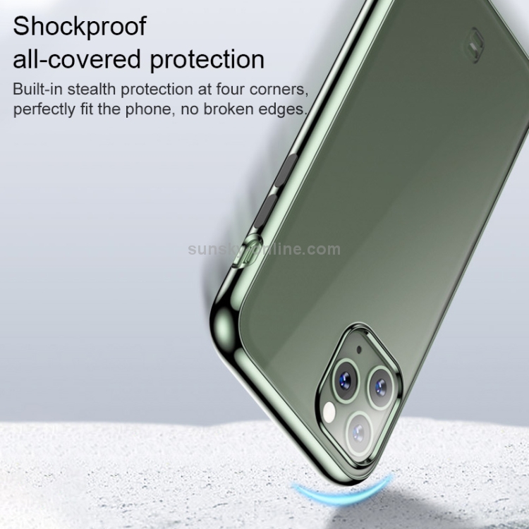 For iPhone 11 Pro TOTUDESIGN Soft Jane Pro Series Shockproof Electroplating TPU Protective Case (Green) For iPhone 11 Pro TOTUDESIGN Soft Jane Pro Series Shockproof Electroplating TPU Protective Case (Green)