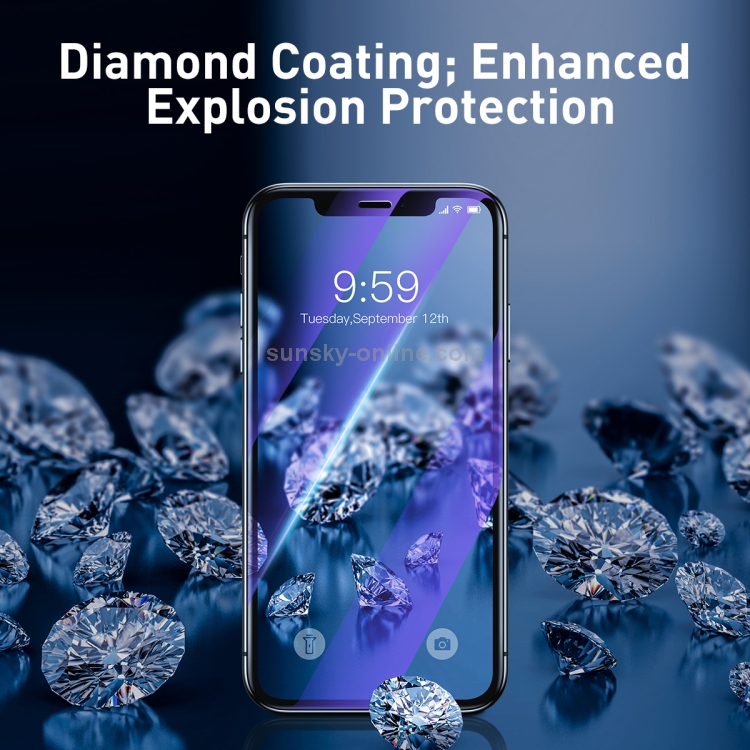 2 PCS Baseus 0.23mm Anti Blue-ray Crack-resistant Edges Curved Full Screen Tempered Glass Film for iPhone 11 Pro Max / XS Max 2 PCS Baseus 0.23mm Anti Blue-ray Crack-resistant Edges Curved Full Screen Tempered Glass Film for iPhone 11 Pro Max / XS Max