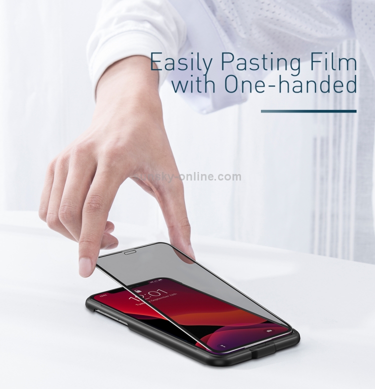 For iPhone 11 / XR 2pcs Baseus 0.3mm Full Screen Curved Edge Cellular Dust Anti-glare Tempered Glass Film For iPhone 11 / XR 2pcs Baseus 0.3mm Full Screen Curved Edge Cellular Dust Anti-glare Tempered Glass Film