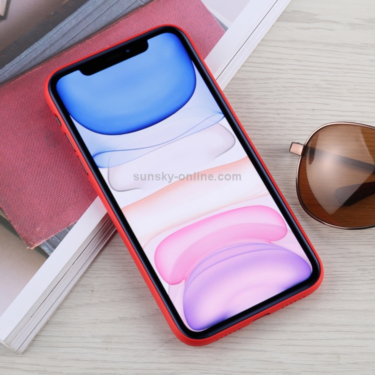 For iPhone 11 Carbon Fiber Texture PP Protective Case (Red) For iPhone 11 Carbon Fiber Texture PP Protective Case (Red)