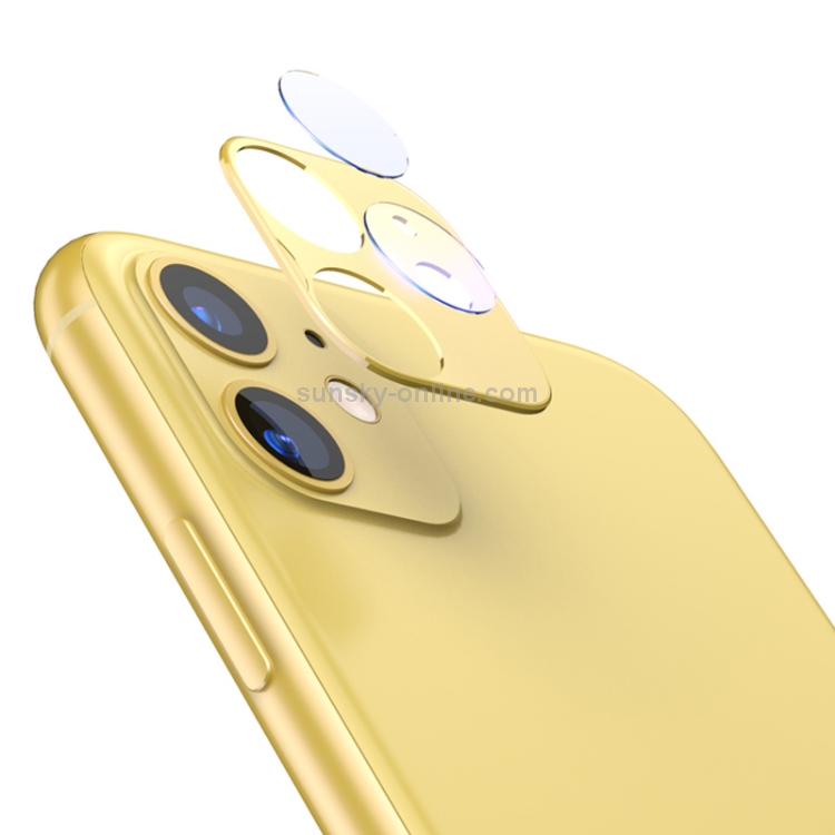 For iPhone 11 TOTUDESIGN Crystal Color Rear Camera Lens Protective Film (Yellow) For iPhone 11 TOTUDESIGN Crystal Color Rear Camera Lens Protective Film (Yellow)