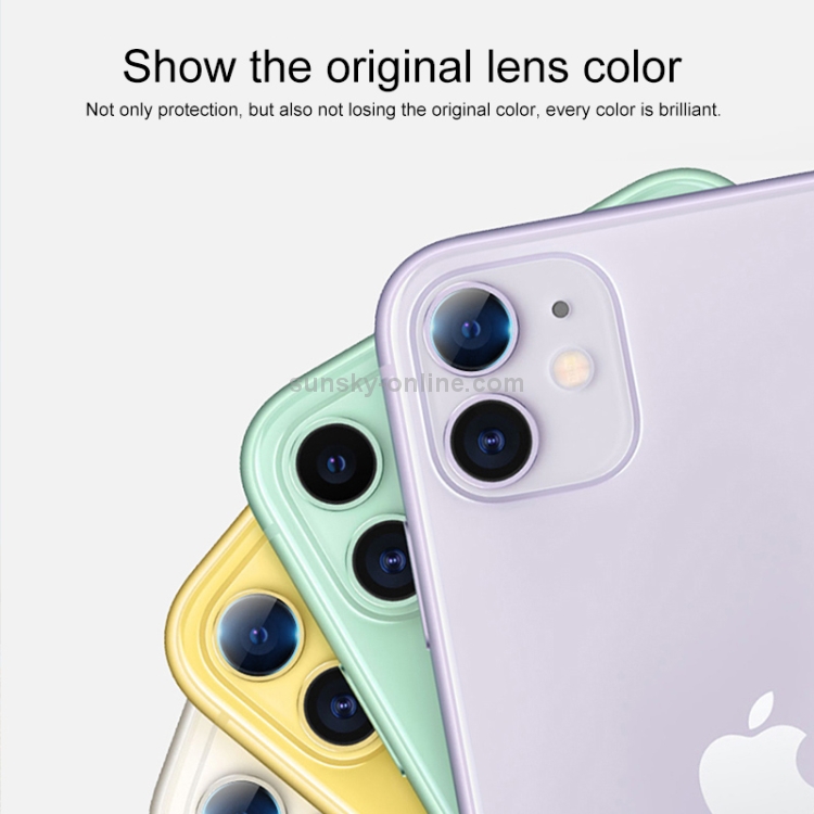 For iPhone 11 TOTUDESIGN Crystal Color Rear Camera Lens Protective Film (Yellow) For iPhone 11 TOTUDESIGN Crystal Color Rear Camera Lens Protective Film (Yellow)