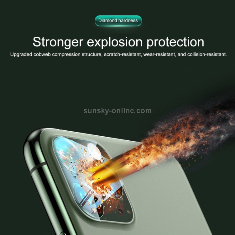 For iPhone 11 TOTUDESIGN Crystal Color Rear Camera Lens Protective Film (Yellow) For iPhone 11 TOTUDESIGN Crystal Color Rear Camera Lens Protective Film (Yellow)