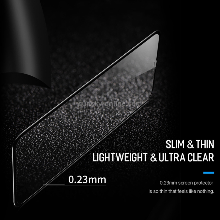 Protector curvo completo de cristal templado Iphone XR 0.23mm negro.
