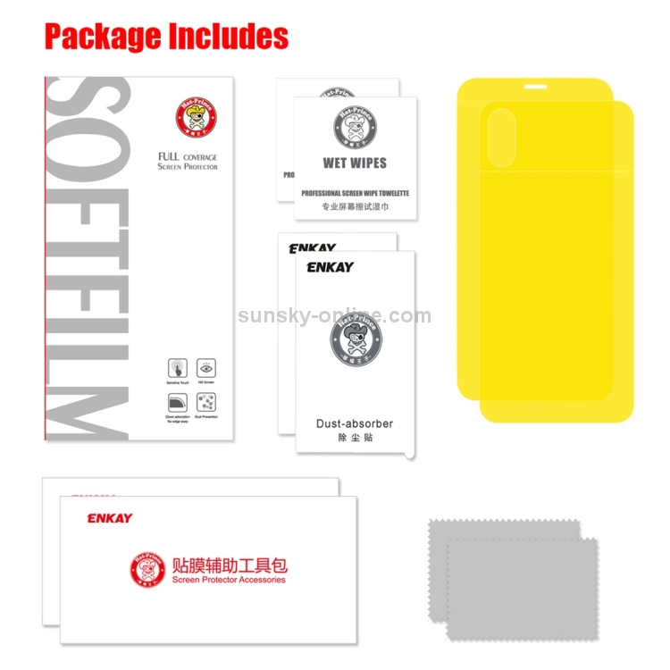 ENKAY Hat-Prince 3D Explosion-proof Hydrogel Film Front + Back Full Screen Protector for iPhone XS Max ENKAY Hat-Prince 3D Explosion-proof Hydrogel Film Front + Back Full Screen Protector for iPhone XS Max