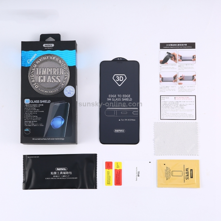 For iPhone XS Max REMAX Emperor Series Anti-spy Tempered Glass Protective Film(Black) For iPhone XS Max REMAX Emperor Series Anti-spy Tempered Glass Protective Film(Black)