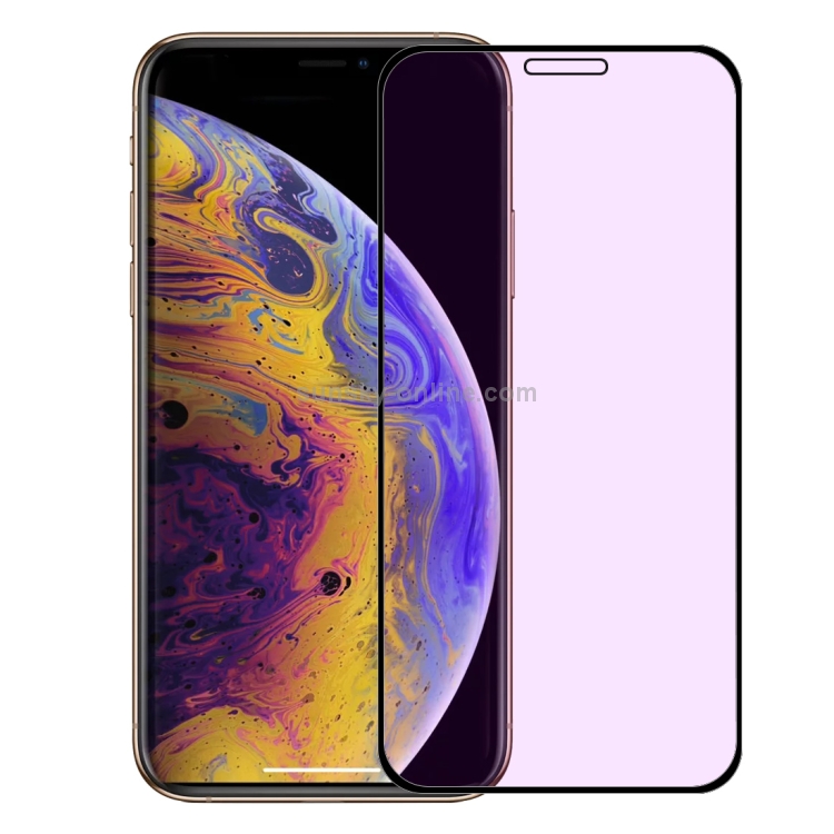 For iPhone 11 Pro Max / XS Max Anti-scratch 9H 10D Full Screen Purple-ray Tempered Glass Film For iPhone 11 Pro Max / XS Max Anti-scratch 9H 10D Full Screen Purple-ray Tempered Glass Film