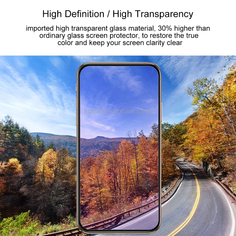 For iPhone 11 Pro Max / XS Max Anti-scratch 9H 10D Full Screen Purple-ray Tempered Glass Film For iPhone 11 Pro Max / XS Max Anti-scratch 9H 10D Full Screen Purple-ray Tempered Glass Film