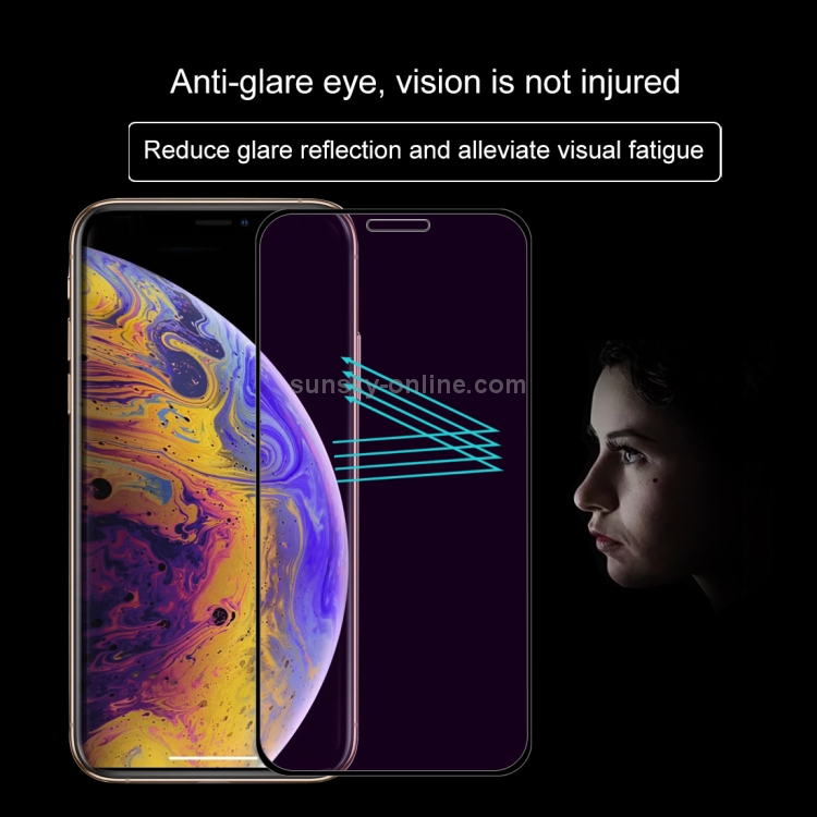 For iPhone 11 Pro Max / XS Max Anti-scratch 9H 10D Full Screen Purple-ray Tempered Glass Film For iPhone 11 Pro Max / XS Max Anti-scratch 9H 10D Full Screen Purple-ray Tempered Glass Film