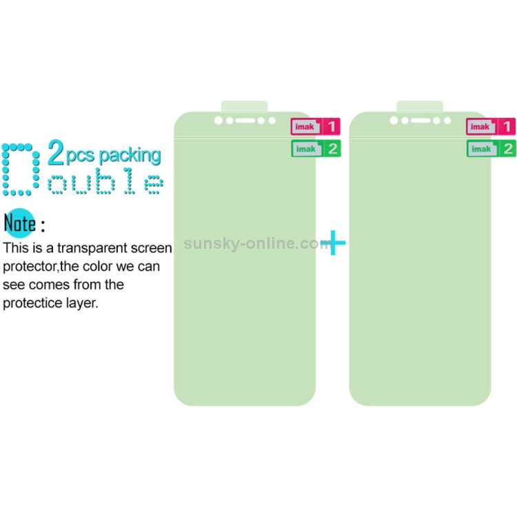 2 PCS IMAK 0.15mm Curved Full Screen Protector Hydrogel Film Front Protector for iPhone XS Max 2 PCS IMAK 0.15mm Curved Full Screen Protector Hydrogel Film Front Protector for iPhone XS Max
