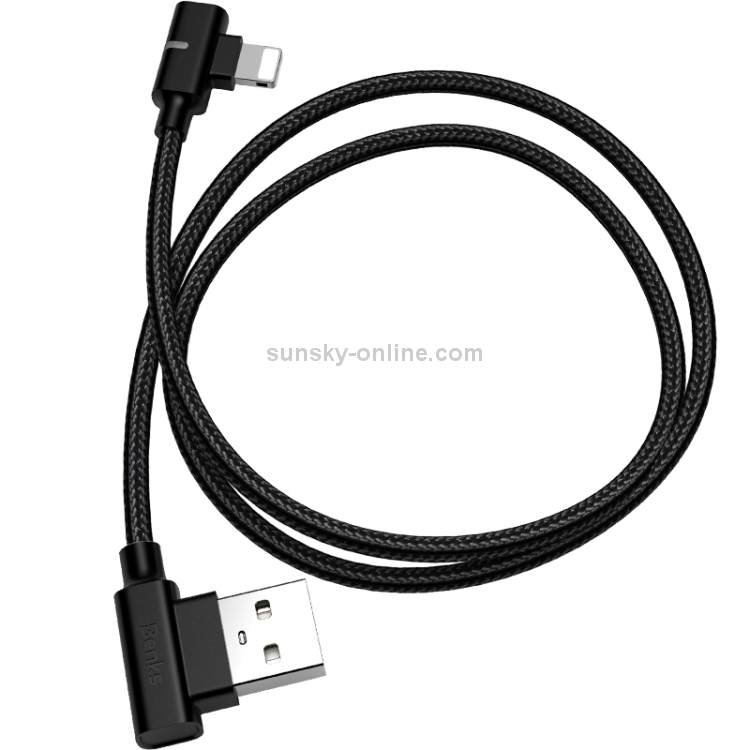 Benks D32 0.5m USB to 8 Pin Injection Bending Fast Charging & Data Cable with Indicator Light Benks D32 0.5m USB to 8 Pin Injection Bending Fast Charging & Data Cable with Indicator Light