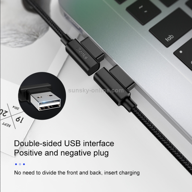 Benks D32 0.5m USB to 8 Pin Injection Bending Fast Charging & Data Cable with Indicator Light Benks D32 0.5m USB to 8 Pin Injection Bending Fast Charging & Data Cable with Indicator Light